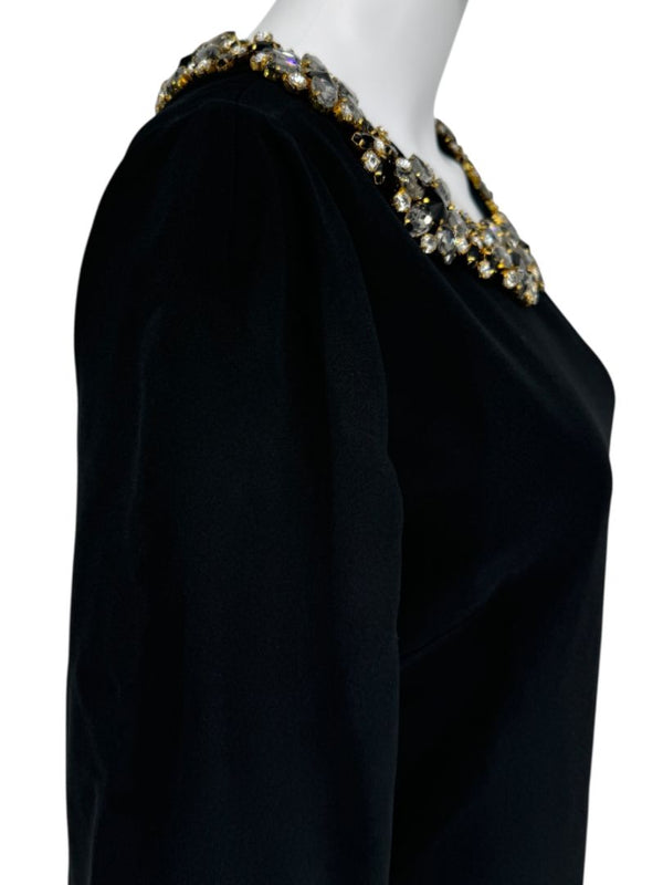 Dolce & Gabbana Embellished Collar Shift Dress - Size 10