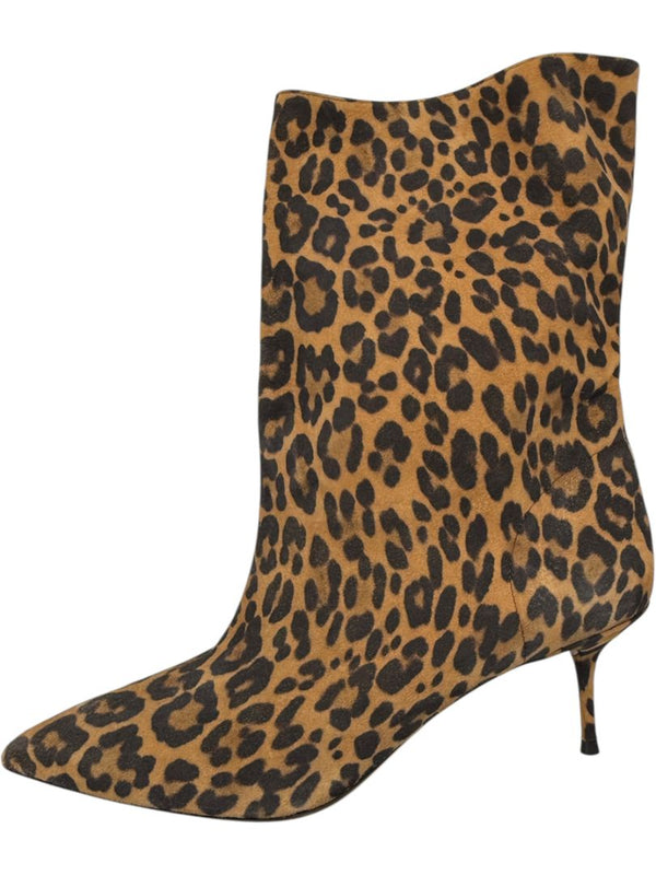 Aquazzura Leopard Print Calf Hair Booties – Size 39