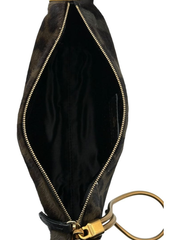 LANVIN Calf Hair Leopard Clutch – Excellent Pre-Owned Condition