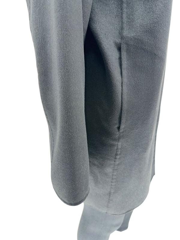 Jil Sander Black Cashmere Collarless Coat – Size 38 IT