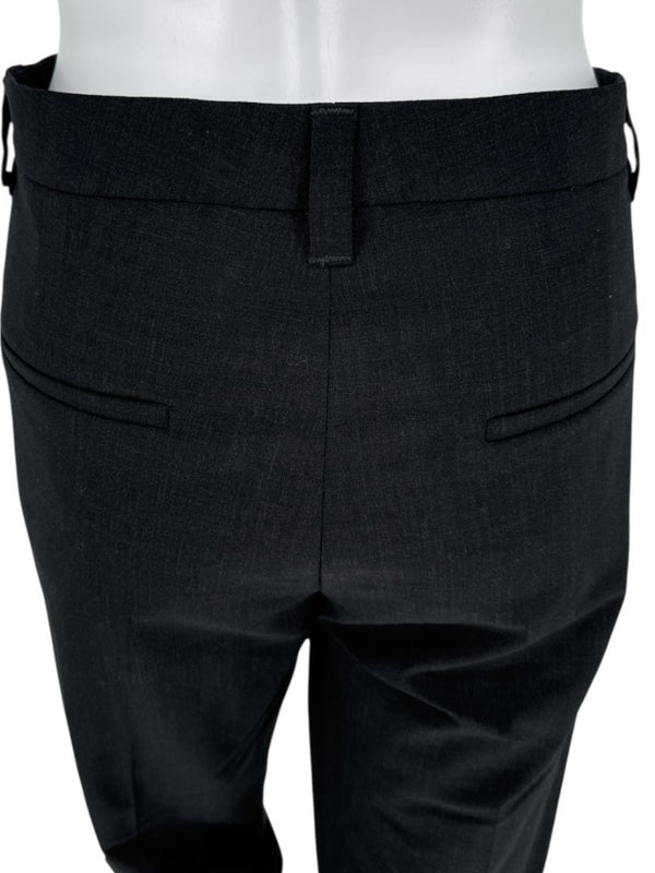 Brunello Cucinelli Charcoal Wool Tapered Trousers with MONILI Trim – Size IT 46 / US 10