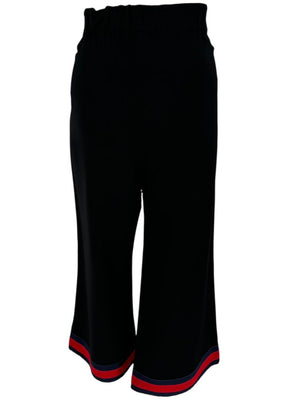 Gucci Black Viscose Wide-Leg Cropped Pants – Size 42