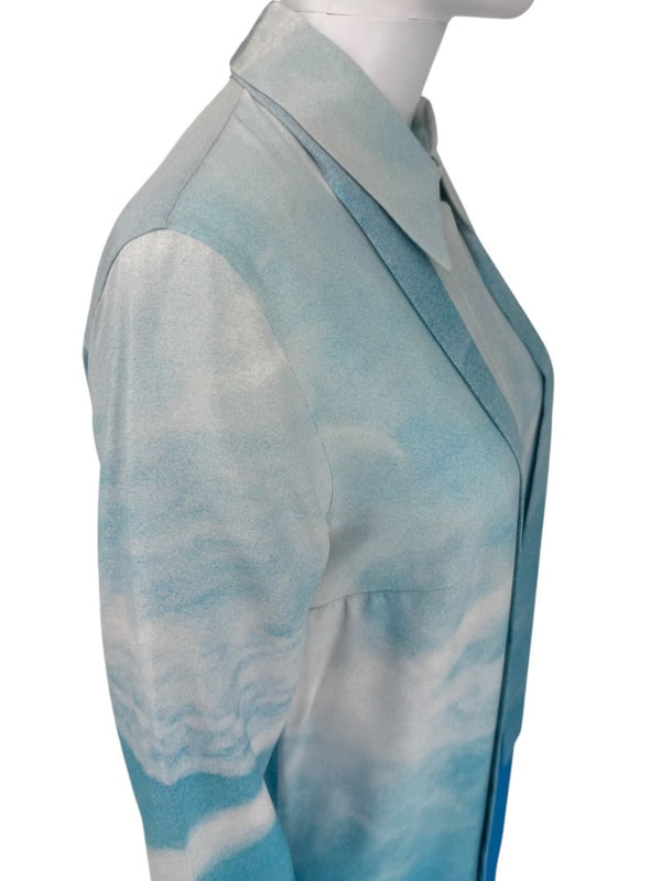 A-K-R-I-S- Cloud Print Silk Tunic Dress – Size 10