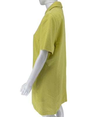 A-K-R-I-S- Lime Snap-Front Polo Dress - Size 10