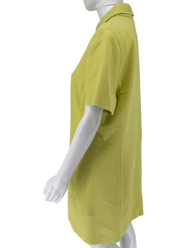 A-K-R-I-S- Lime Snap-Front Polo Dress - Size 10