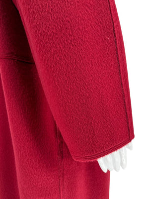 Pamella Roland Burgundy Cashmere Double-Breasted Coat – Size L