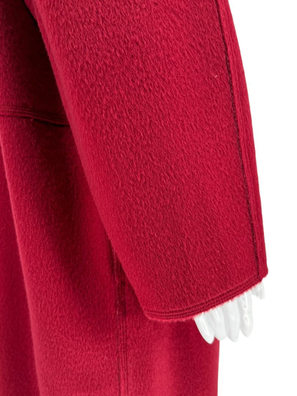 Pamella Roland Burgundy Cashmere Double-Breasted Coat – Size L