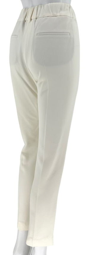 Brunello Cucinelli Ivory Elastic Waist Pull-On Pants – Size IT 44 / US 8