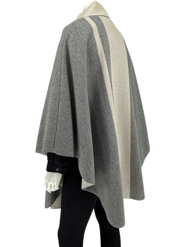 Piazza Sempione Two-Tone Wool-Cashmere Cape - Size IT 42