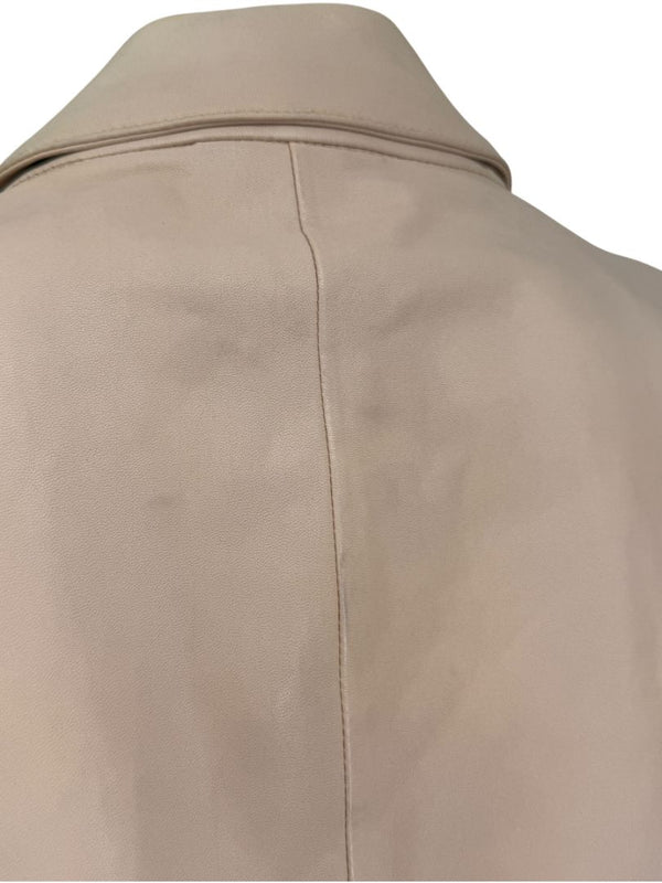 Piazza Sempione Blush Lamb Leather Moto Jacket – Size IT 46