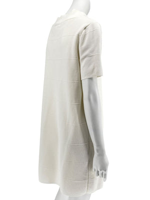 Max Mara Ivory Textured Knit Shift Dress – Size L