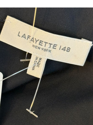 Lafayette 148 Navy Drop-Waist Cotton Shirt Dress – Size S