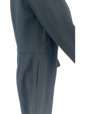Pamella Roland Black Crepe Long Sleeve Jumpsuit – Size: Large