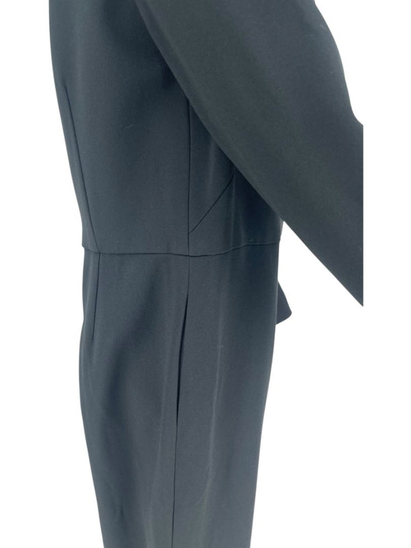 Pamella Roland Black Crepe Long Sleeve Jumpsuit – Size: Large