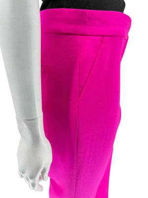 Victoria Victoria Beckham Fuchsia Wool-Blend Tailored Trousers – Size US 10