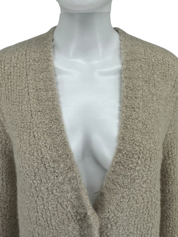 Gabriela Hearst Beige Bouclé Cashmere-Silk Cardigan – Size L