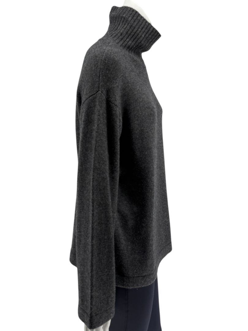 S MaxMara Charcoal Wool-Cashmere Turtleneck Sweater – Size S
