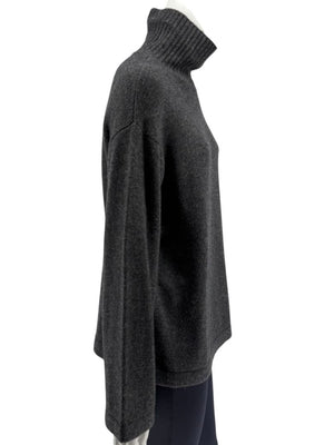 S MaxMara Charcoal Wool-Cashmere Turtleneck Sweater – Size S