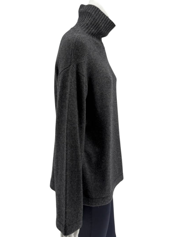 S MaxMara Charcoal Wool-Cashmere Turtleneck Sweater – Size S