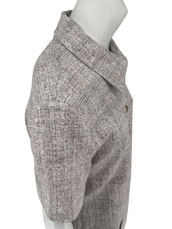 Rosetta Getty Textured Knit Collared Mini Dress – Size M