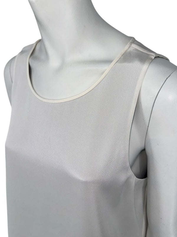 Theory Ivory Silk-Blend Sleeveless Maxi Dress – Size 10