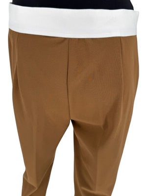 Max Mara Camel Wool Tapered Trousers – Size IT 42