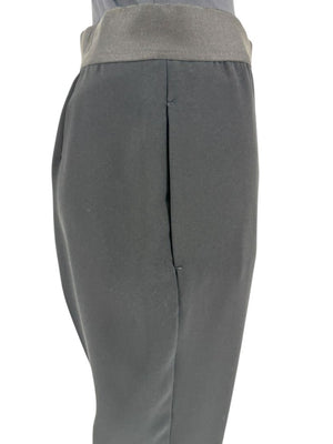 Max Mara Black Tailored Pants with Contrast Waistband – Size 14 (US)