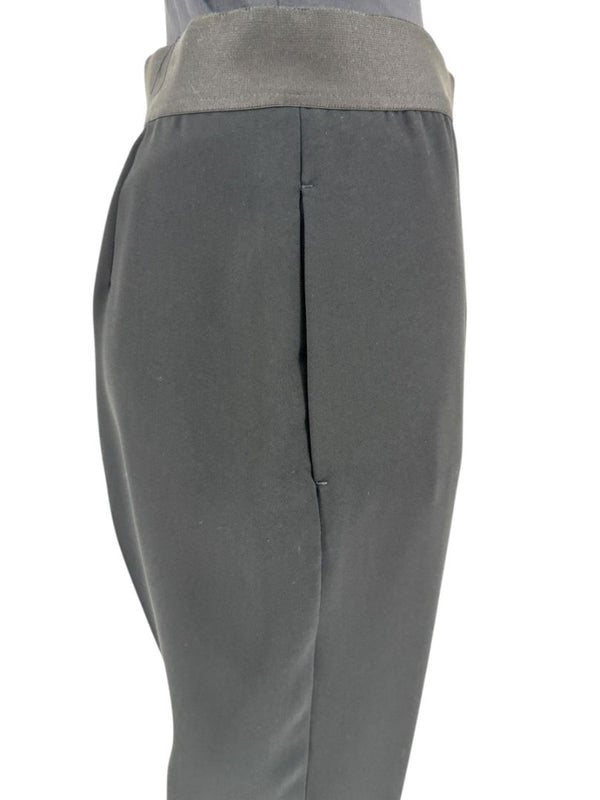 Max Mara Black Tailored Pants with Contrast Waistband – Size 14 (US)