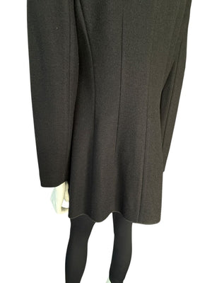 Agnona Black 100% Cashmere Open-Front Coat – Size IT 46 / US 10- NEW