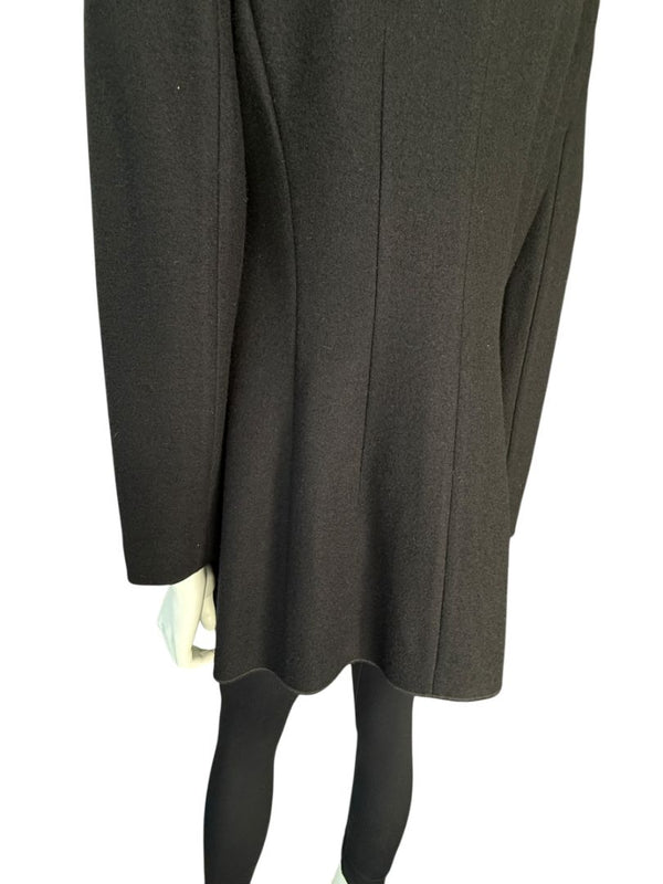 Agnona Black 100% Cashmere Open-Front Coat – Size IT 46 / US 10- NEW