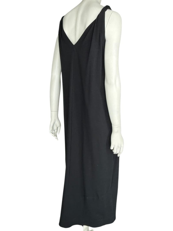 Brunello Cucinelli Black Twisted Strap Maxi Dress with Monili Detail – Size M