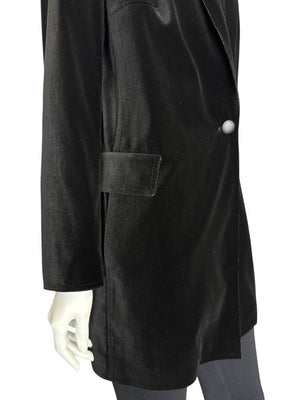 Akris Punto Black Velvet Single-Breasted Blazer – Size 10