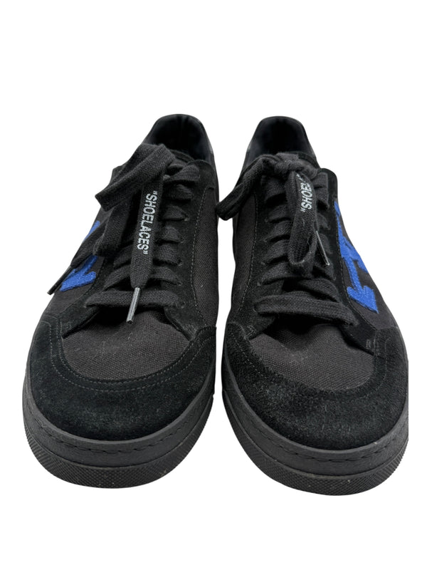 Off-White 2.0 Low Top Sneakers in Black & Blue Suede – Men’s Size 42 EU