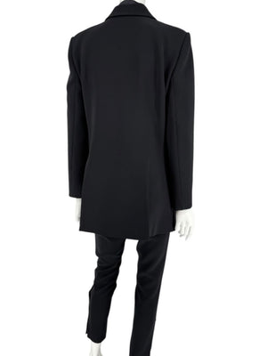 Altuzarra Black Satin-Lapel Tuxedo Blazer & Pants Set – Size IT 44 (US 10
