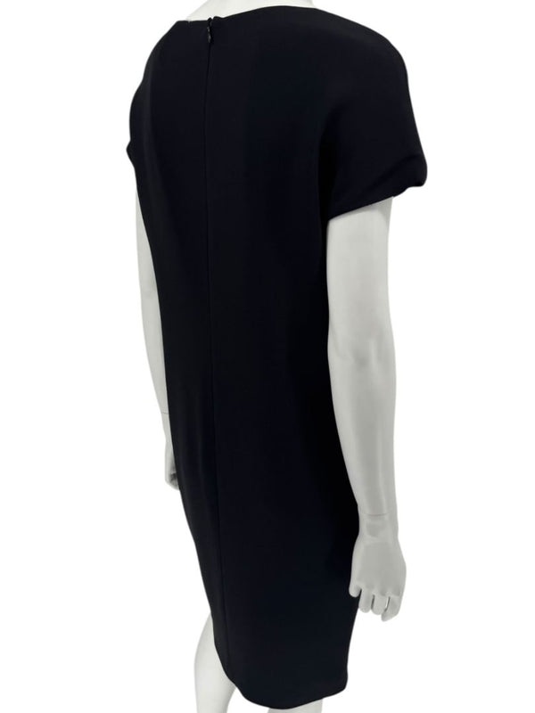 Pamella Roland Black Sequin Embellished Short Sleeve Cocktail Dress – Large