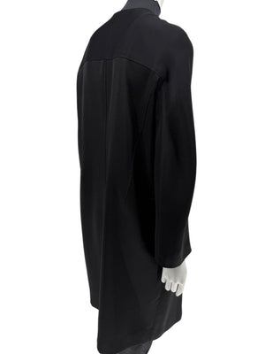 Pamella Roland Black Open-Front Longline Coat – Large