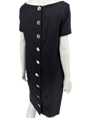 Pamella Roland Charcoal Grey 2-Piece Dress/Jacket Set – Large