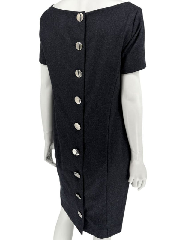 Pamella Roland Charcoal Grey 2-Piece Dress/Jacket Set – Large