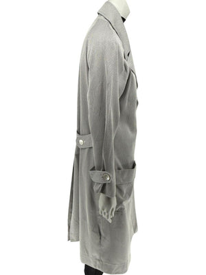 Pamella Roland Grey Cape Style Trench Jacket Double Breasted – Large