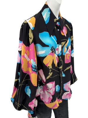 Dolce & Gabbana D&G Floral Silk Blouse – Size IT 48 / FR 44 / US 12