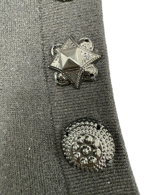 Burberry London Black Embellished Silk-Blend Sweater – Size L