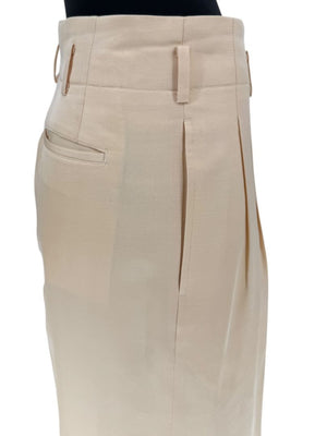 Comme des Garçons Beige Silk-Wool Wide-Leg Trousers – Size L