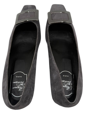 Roger Vivier “Belle Vivier” Grey Suede Pumps – Size 41