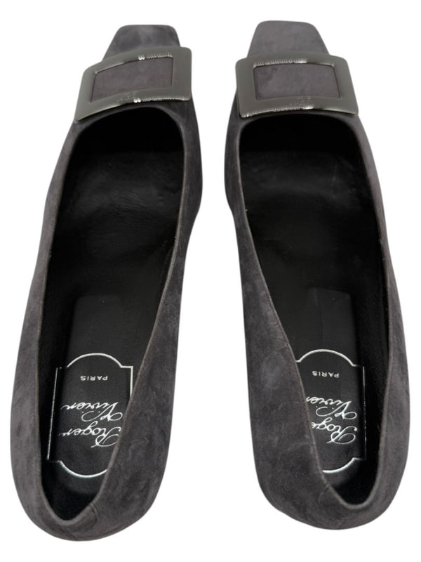 Roger Vivier “Belle Vivier” Grey Suede Pumps – Size 41