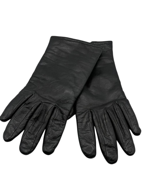 Thinsulate Black Leather Winter Gloves – Size M – Excellent Preowned Condition