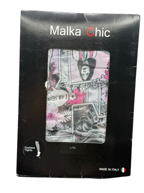 Malka "Comic" Printed Footless Tights