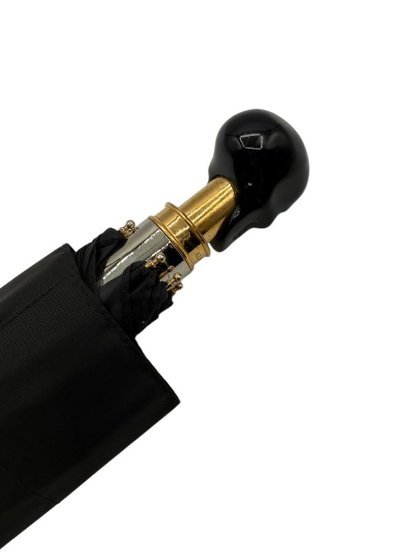 Alexander McQueen Black Skull Handle Umbrella – Brand New in Box