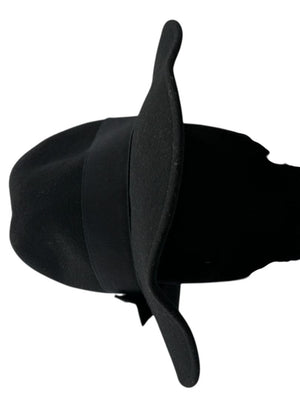 Ann Taylor Black Wool Fedora Hat