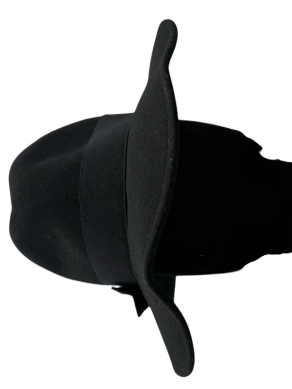 Ann Taylor Black Wool Fedora Hat