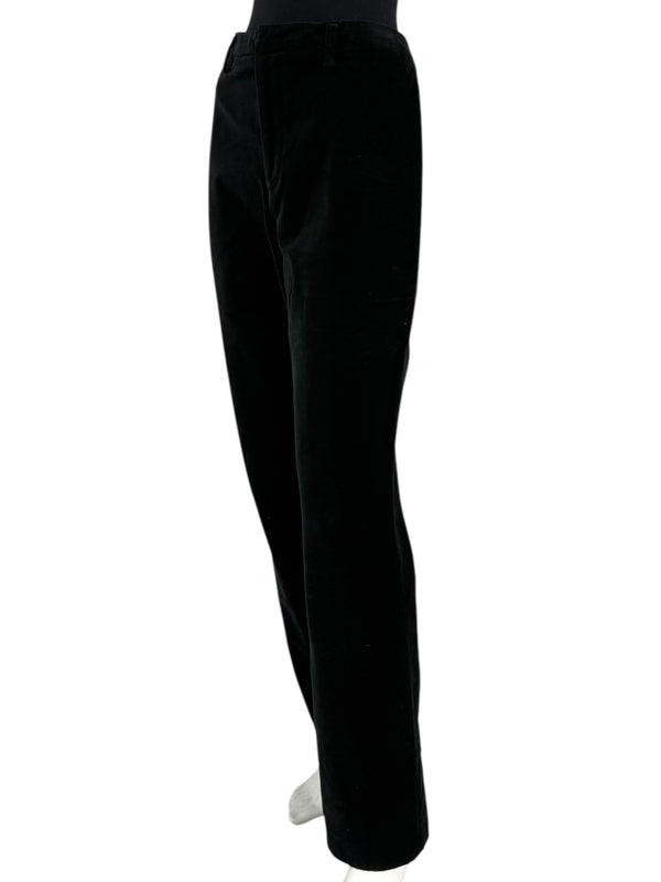 Linda Allard for Ellen Tracy Black Velvet Straight-Leg Trousers – Size 12